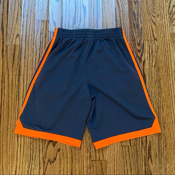 Adidas Boys Gray And Orange Athletic Shorts - Picture 2 of 5